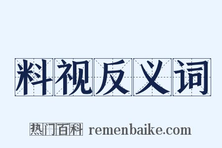 料视反义词是什么意思的图片